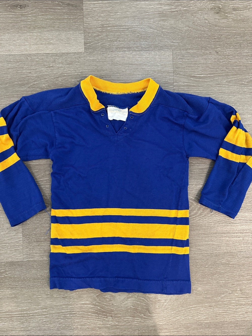 Bauer Royal Blue & Yellow Long-Sleeve Rugby Tee